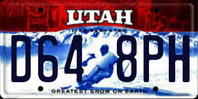 UT license plate D648PH