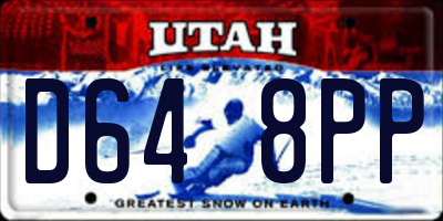 UT license plate D648PP