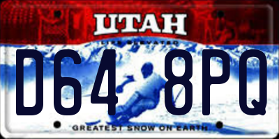 UT license plate D648PQ