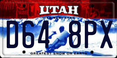 UT license plate D648PX