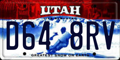 UT license plate D648RV