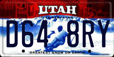 UT license plate D648RY