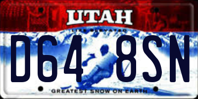 UT license plate D648SN