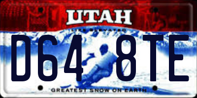 UT license plate D648TE