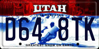 UT license plate D648TK