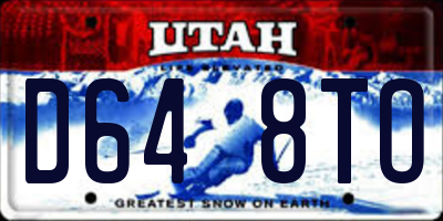 UT license plate D648TO