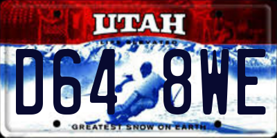 UT license plate D648WE
