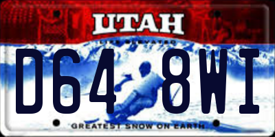 UT license plate D648WI