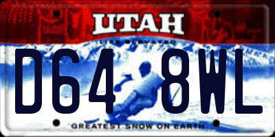 UT license plate D648WL