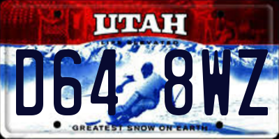 UT license plate D648WZ