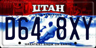 UT license plate D648XY