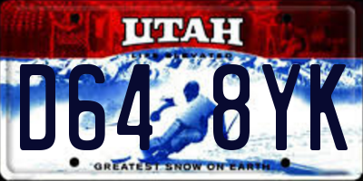 UT license plate D648YK