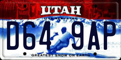 UT license plate D649AP
