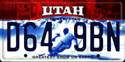 UT license plate D649BN