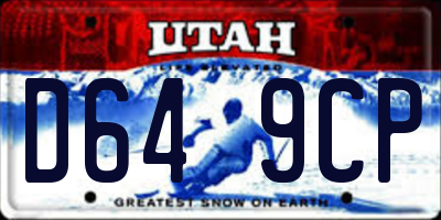 UT license plate D649CP