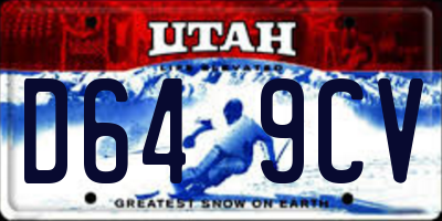 UT license plate D649CV