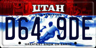 UT license plate D649DE