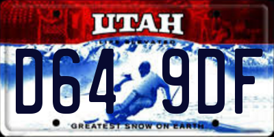 UT license plate D649DF