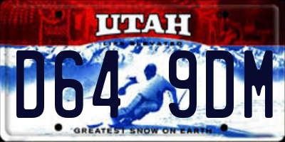 UT license plate D649DM