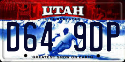 UT license plate D649DP