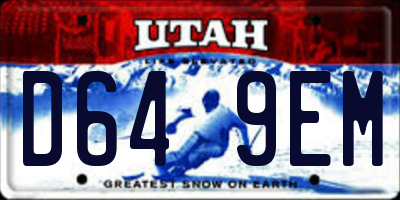 UT license plate D649EM