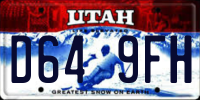 UT license plate D649FH