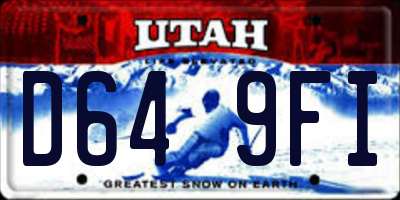 UT license plate D649FI