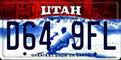 UT license plate D649FL