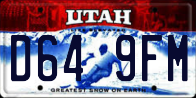 UT license plate D649FM
