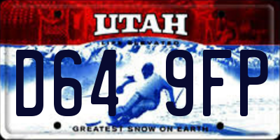 UT license plate D649FP