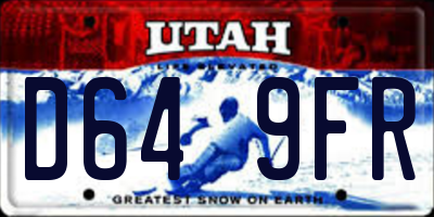 UT license plate D649FR