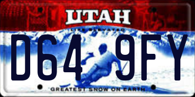 UT license plate D649FY
