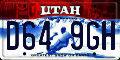 UT license plate D649GH