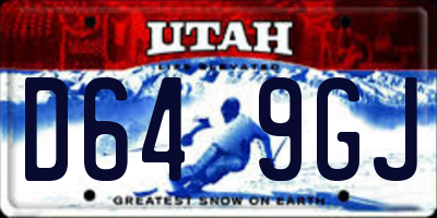 UT license plate D649GJ