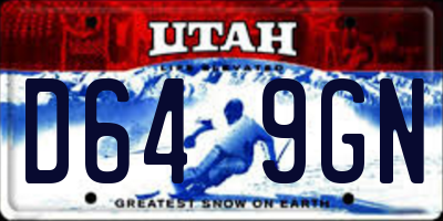 UT license plate D649GN