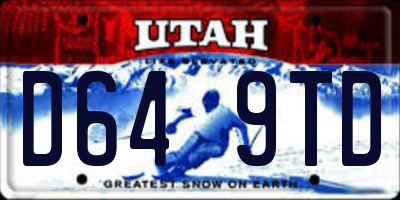 UT license plate D649TD