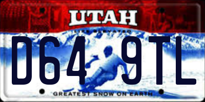 UT license plate D649TL