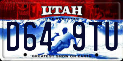 UT license plate D649TU