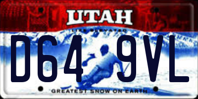 UT license plate D649VL