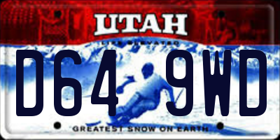UT license plate D649WD