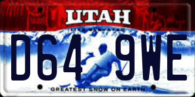 UT license plate D649WE