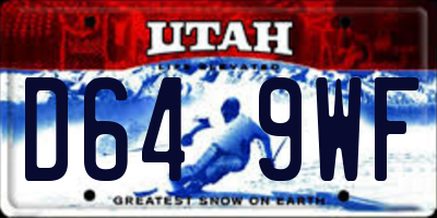 UT license plate D649WF