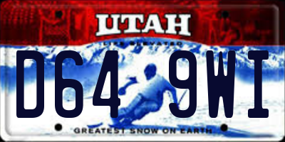 UT license plate D649WI