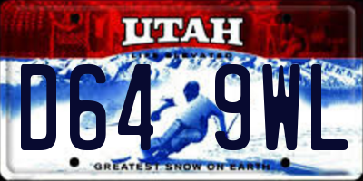 UT license plate D649WL