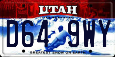 UT license plate D649WY