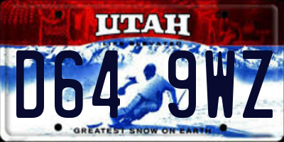 UT license plate D649WZ