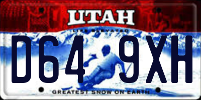 UT license plate D649XH