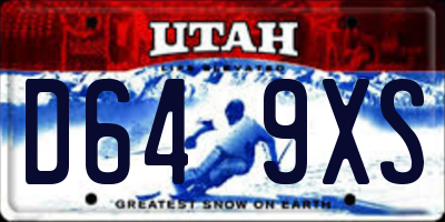 UT license plate D649XS