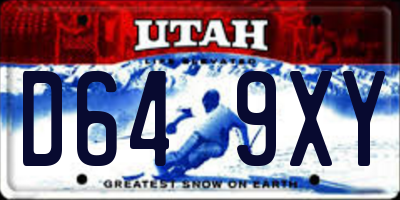 UT license plate D649XY