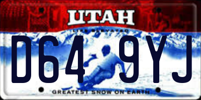 UT license plate D649YJ